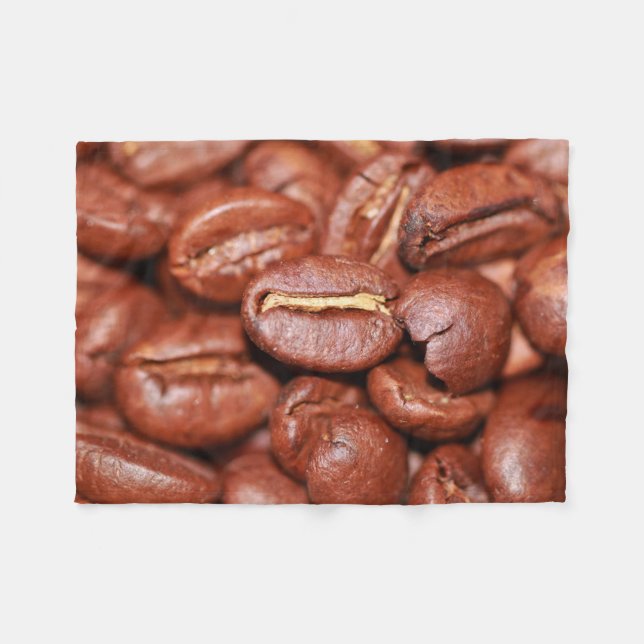 Roasted Coffee Beans Fleece Blanket (Front (Horizontal))