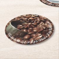 Roasted Coffee Beans Silver Scoop Photo Custom