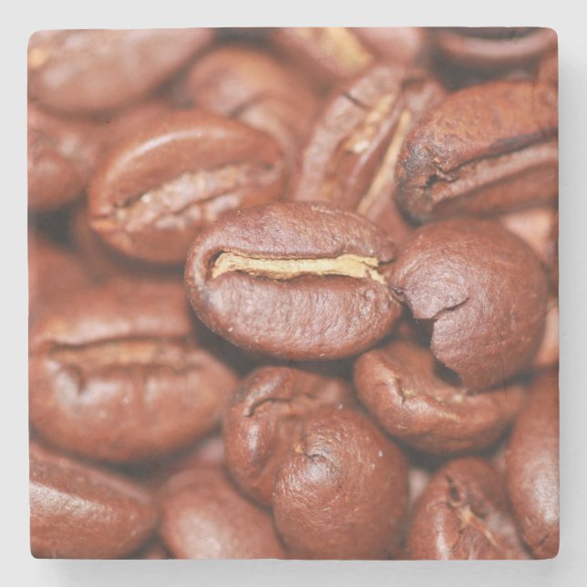 Roasted Coffee Beans Stone Coaster (Front)