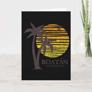 Roatan Honduras Colorful Beach Sunset Boys Girls S Card