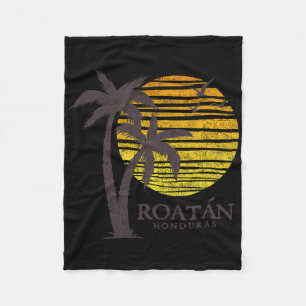 Roatan Honduras Colorful Beach Sunset Boys Girls S Fleece Blanket