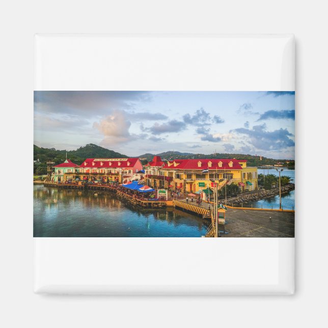 Roatan Honduras Port Magnet (Front)