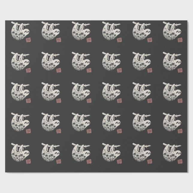 Roatan Honduras Sloth, Roatan Sloth, Roatan Wrapping Paper (Flat)