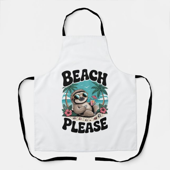 Roatan Honduras Sloth Summer Apron (Front)