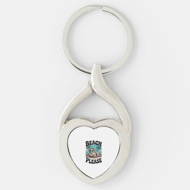 Roatan Honduras Sloth Summer Key Ring (Front)