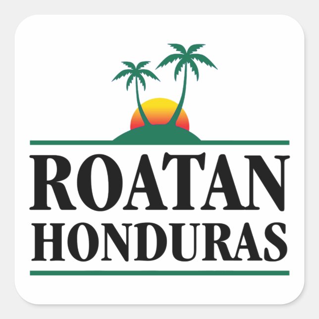 Roatan Honduras Square Sticker (Front)