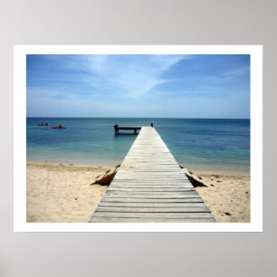 roatán pier poster