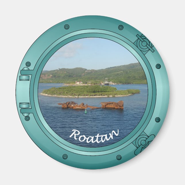 Roatan Porthole Magnet (Front)