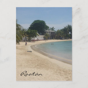 roatán sandy beach postcard