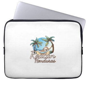 Roatan Sloth Animal Lovers For Men Women Kids Long Laptop Sleeve