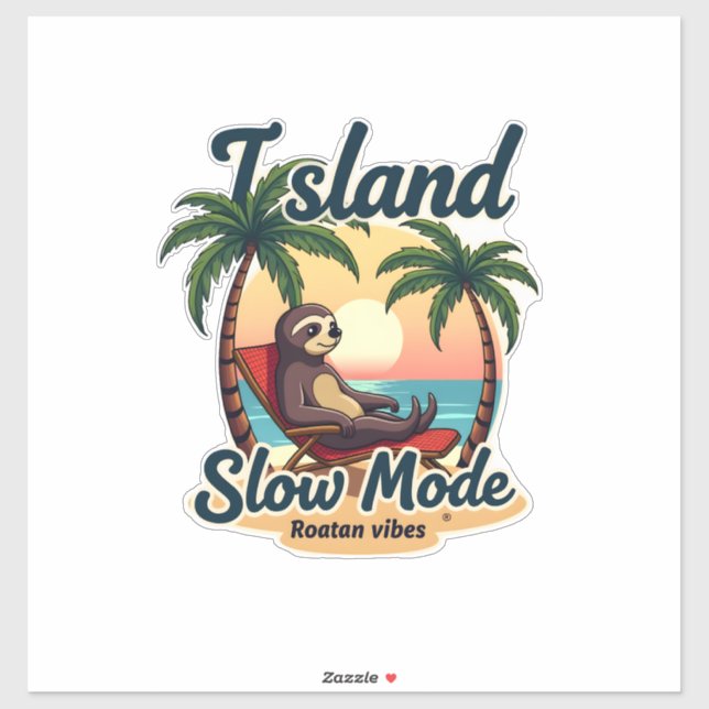Roatan Sloth Vintage Island Relax Graphic 2 (Sheet)