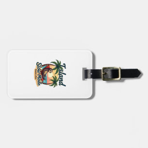 Roatan Sloth Vintage Island Relax Graphic 2 Luggage Tag