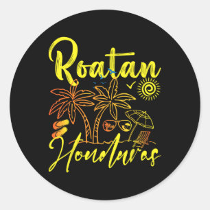 Roatan Souvenirs Honduras Beach Honduras Vacation Classic Round Sticker