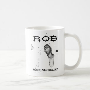ROB RISE ON BELIEF LOGO MUG