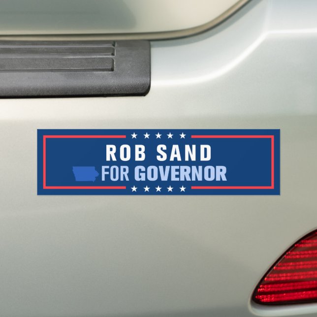 Rob Sand for Iowa Governor Bumper Sticker (On Car)