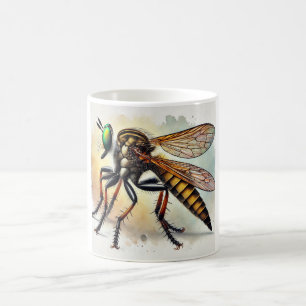 Robber Fly 131024IREF221 - Watercolor Coffee Mug