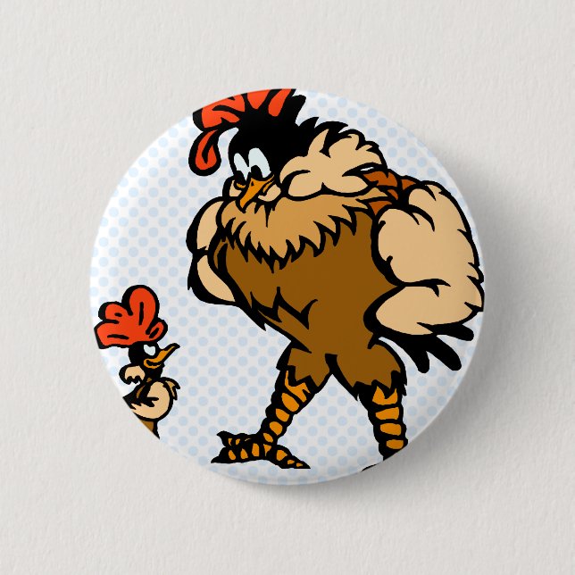 Robbey Rooster 6 Cm Round Badge (Front)