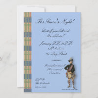 Robbie Burns Burn's Night Invitation