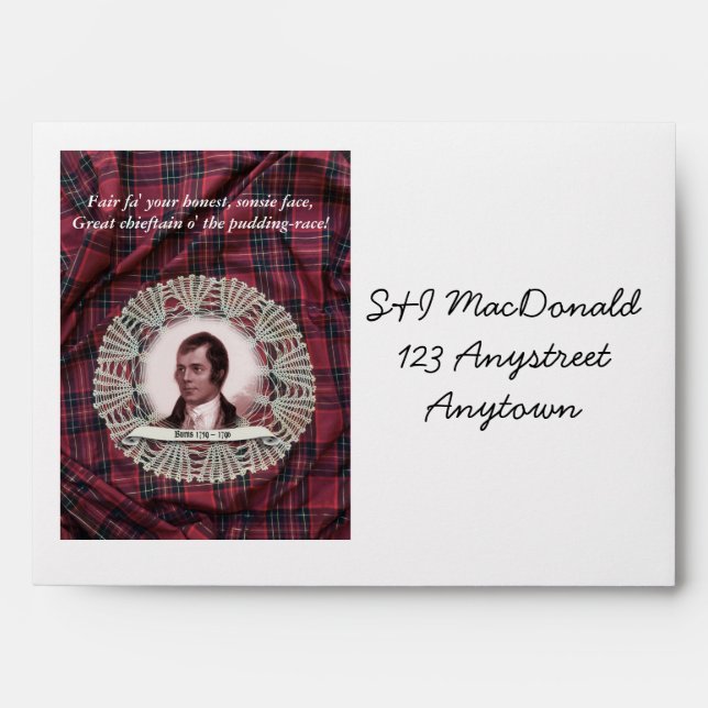 Robbie Burns Highland envelope (Front)