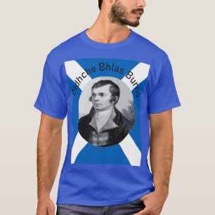 Robbie Burns - In Grey Oidhche Bhlas Burns Saltire T-Shirt