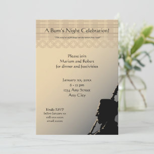 Robbie Burns Moonlit Piper Holiday Card