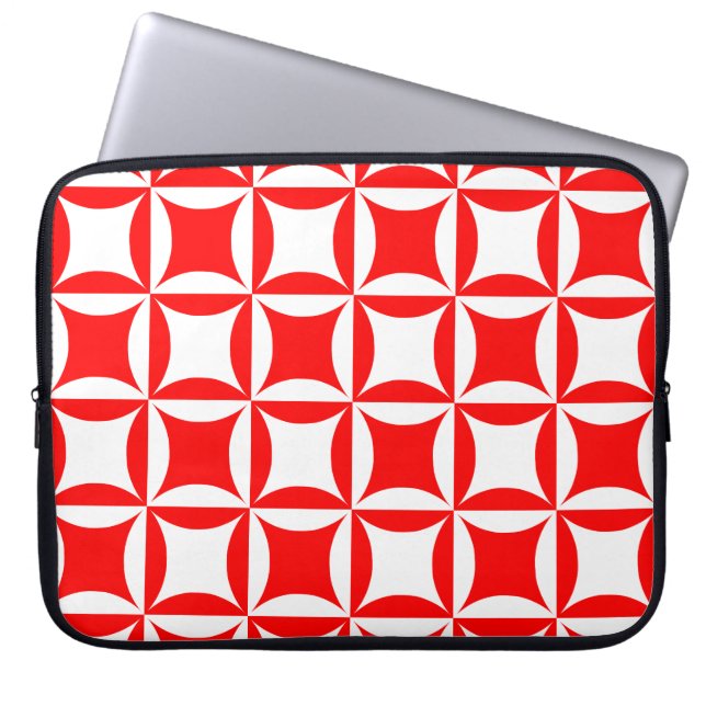 Robbing Peter to Pay Paul Red Pattern Laptop Sleeve (Front)
