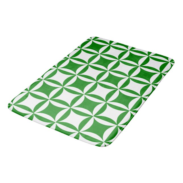 Robbing Peter to Pay Pual Green Pattern Bath Mat (Angled)