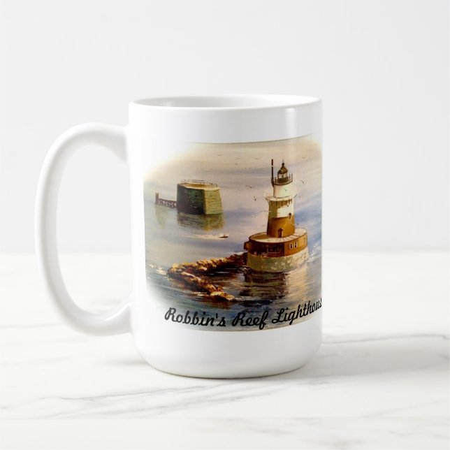 Robbin's Reef Lighthouse (and Lighthouse Poem) Mug (Left)