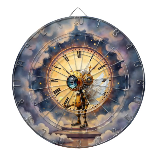 Robby the Winged Timekeeper – Wings of Time Series Dartboard (Front)