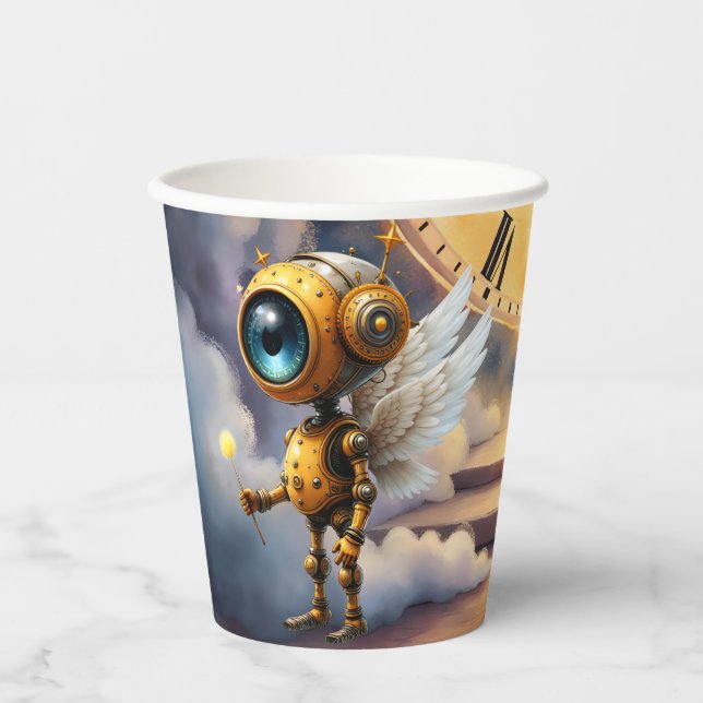 Robby the Winged Timekeeper – Wings of Time Series Paper Cups (Front)