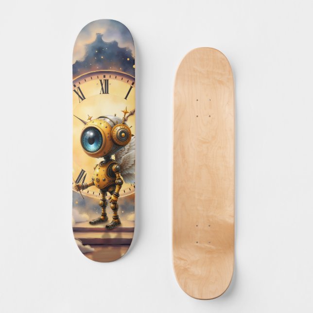 Robby the Winged Timekeeper – Wings of Time Series Skateboard (Front)