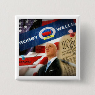 Robby Wells for President 2016 15 Cm Square Badge