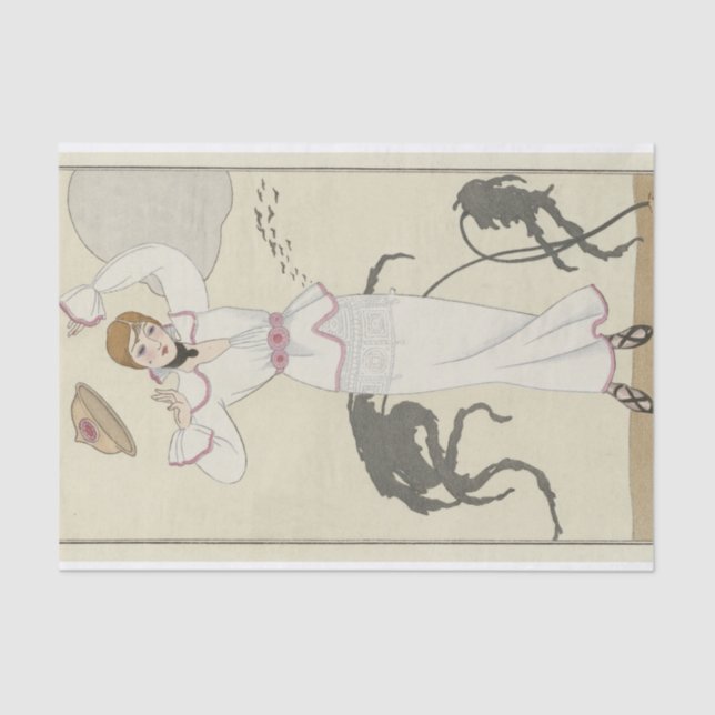 Robe de Drap Blank 1912 by George Barbier  Tissue Paper (Front)