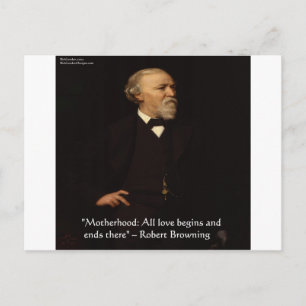 Robert Browning Famous Motherhood Quote Postcard