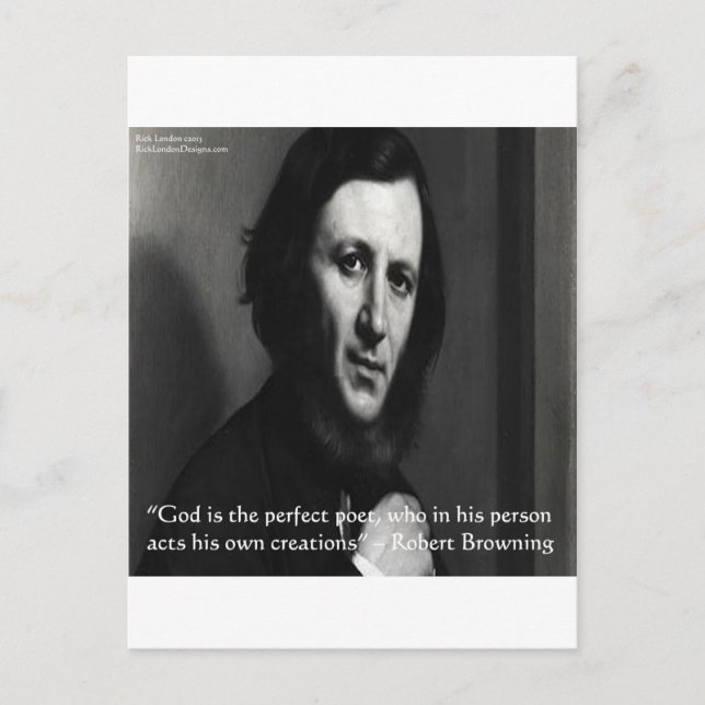 Robert Browning God Perfect Poet Quote Postcard (Front)