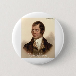 Robert Burns Famous Quote 6 Cm Round Badge