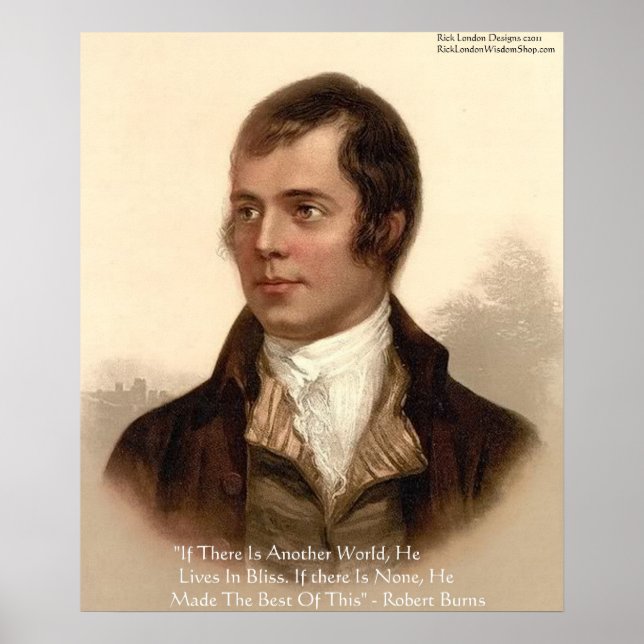 Robert Burns Famous Quote Poster (Front)