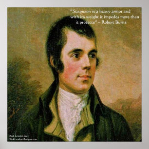 Robert Burns & Famous Suspicion Quote Poster