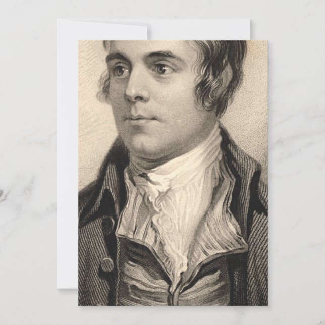 Robert Burns Portrait Invitation (Front)