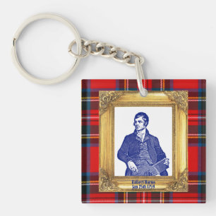 Robert Burns Royal Stewart Plaid Jan 25 Key Ring