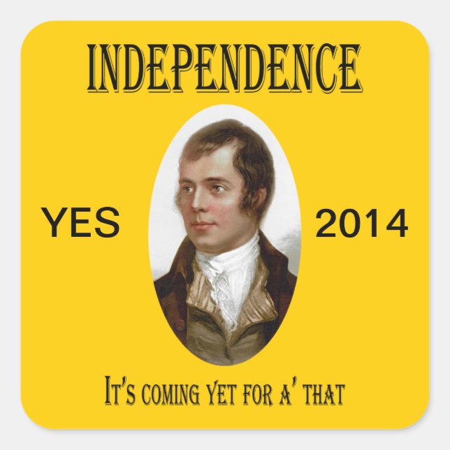 Robert Burns Scottish Independence Sticker (Front)