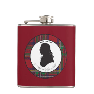 Robert Burns silhouette flask