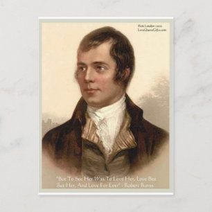 Robert Burns "To Know Her" Love Quote Gifts & Tees Postcard