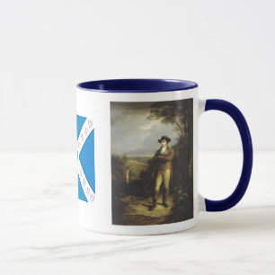 Robert Burns with the Scottish Saltire Coffee Mug