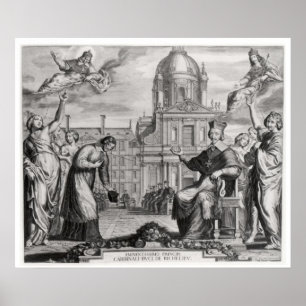Robert de Sorbon and Cardinal Richelieu Poster
