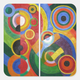 Robert Delaunay abstract art Square Sticker