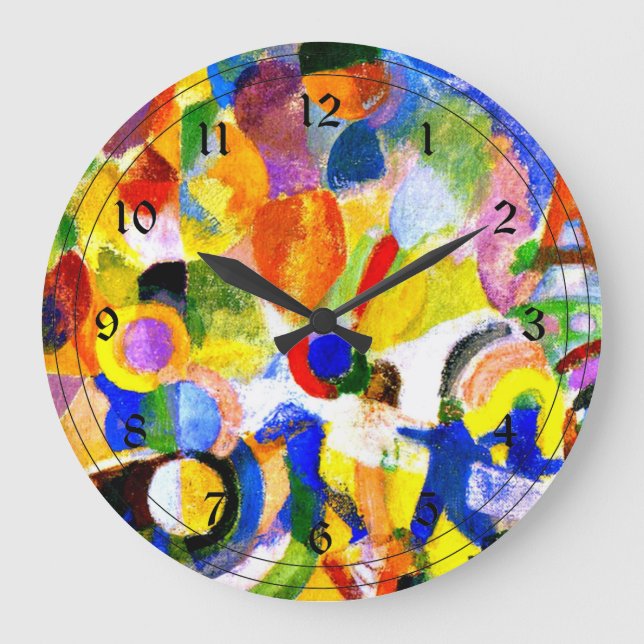 Robert DeLaunay - Homage to Bleriot Large Clock (Front)