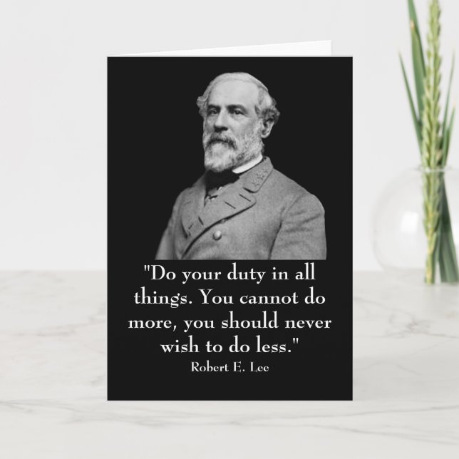 Robert E. Lee and quote Card (Front)
