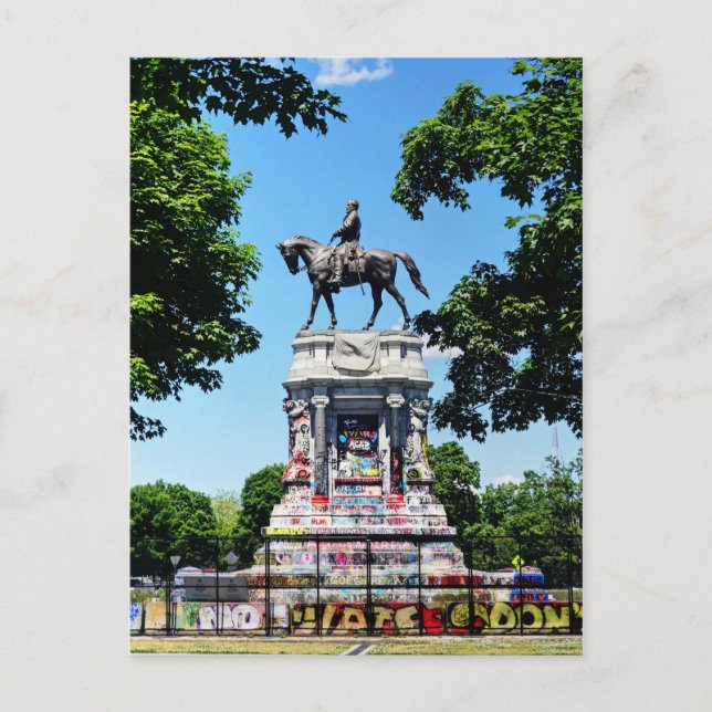 Robert E. Lee Statue Postcard (Front)