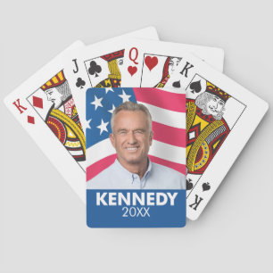 Robert F Kennedy JR 2024 - with flag background Playing Cards